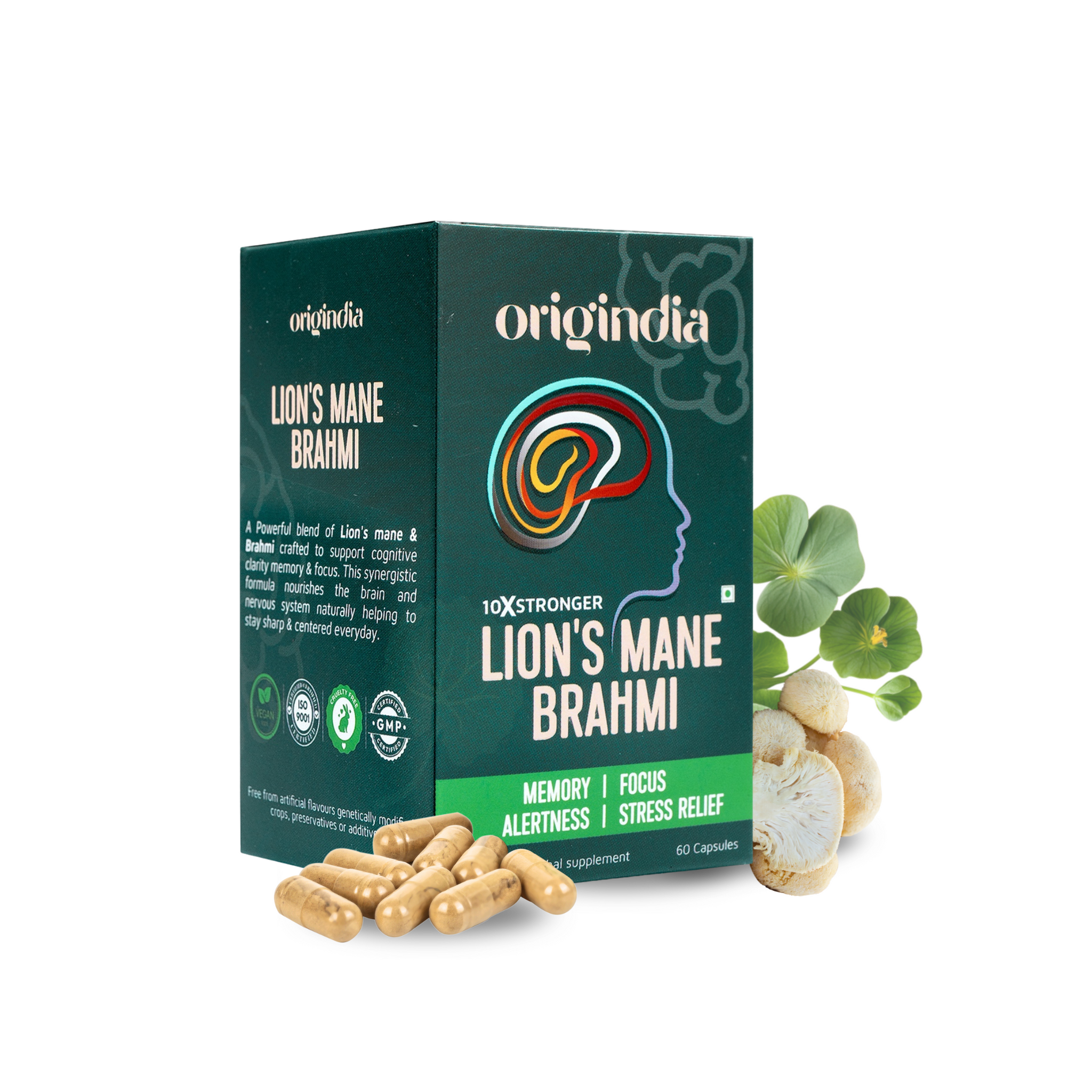 Lion’s Mane + Brahmi 10X Cognitive Support Formula